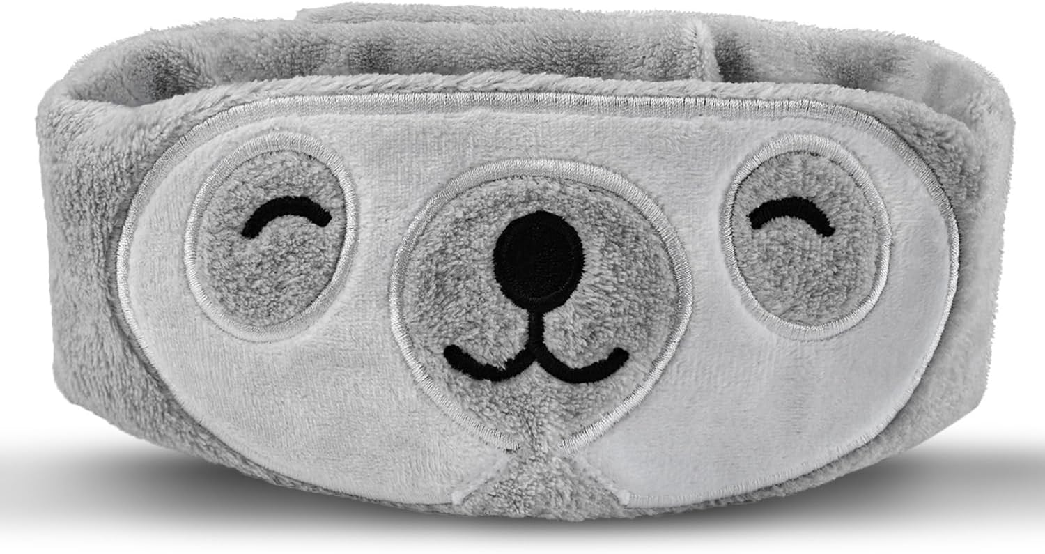 Cute Animal Sleeping Mask Sleep Mask, Funny Sloth Soft Plush Eye Mask with Adjustable Headband for Travel Nap Blindfold Eye Cover Eyeshade for Adult Kids Men Women - Sloth