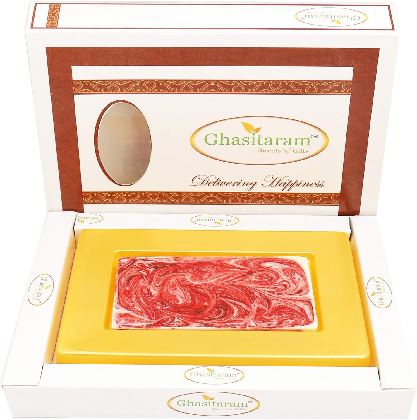 Ghasitaram Gifts Valentines Gift Valentines Day Chocolates for Girlfriend/Boyfriend/Husband and Wife Valentines Special Chocolate Marble Chocolate Bark Small