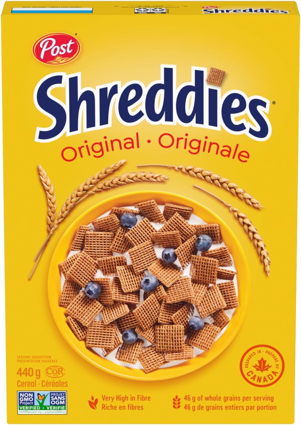 Post Shreddies Breakfast Cereal 440g/15.4 oz., {Imported from Canada}