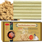 12 Rolls Moxa Stick for moxibustion 50:1 Extraction 3 Year Chen Mugwort Pure Moxa Rolls Herbal Handmade Wormwood Sticks for Gentle moxibustion 20cm