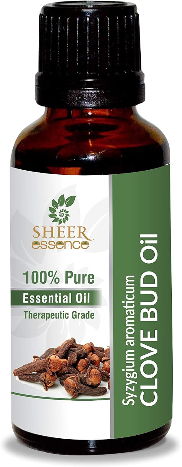 Clove Bud Oil (Syzygium Aromaticum) Essential Oil 100% Pure Natural Undiluted Uncut Therapeutic Grade Oil 0.51 Fl.OZ