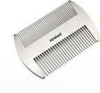 Airisland Dual Action Stainless Steel EDC Credit Card Size Wallet Comb - Anti-Static Hair and Beard Comb for Men