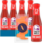 Taco Bell - Lavinia Essential Bundle: 4-Pack of Fire Sauce, 7.5 oz Glass Bottle + 1 Utility Prop.
