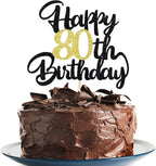80th Happy birthday cake topper happy birthday cake decoration 80th birthday party decoration gift plugin (80)