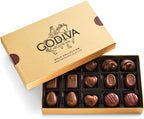 Godiva Gold Milk Chocolate Gift Box, Belgian Milk Chocolates with Pralinés, Ganaches & Caramels, Gourmet Gift for Birthdays, Holidays, Kosher, 15 Pc