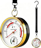 Sauna Thermometer Fahrenheit and Hygrometer Combo with Lanyard Mount - Hanging Thermometer for Sauna Room,Portable Steam Sauna, Temperature Range 68-212°F, Humidity Range 0-100%