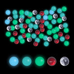 Aoheuo 6mm Color Mixing Quartz Balls UV Reactive Pearls American Glass (10pcs)