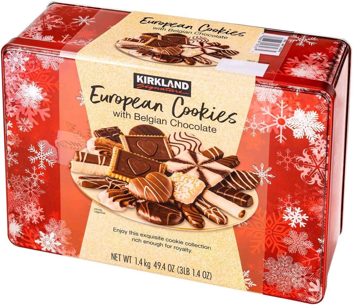 European Cookies LIMITED EDITITON Kirkland Signature with Belgian Chocolate, 49.4 Ounce