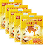 60pcs Bee Venom Knee Heat Patches, 5pack Extract Adhesive Heating Patches for Back, Neck, Shoulder