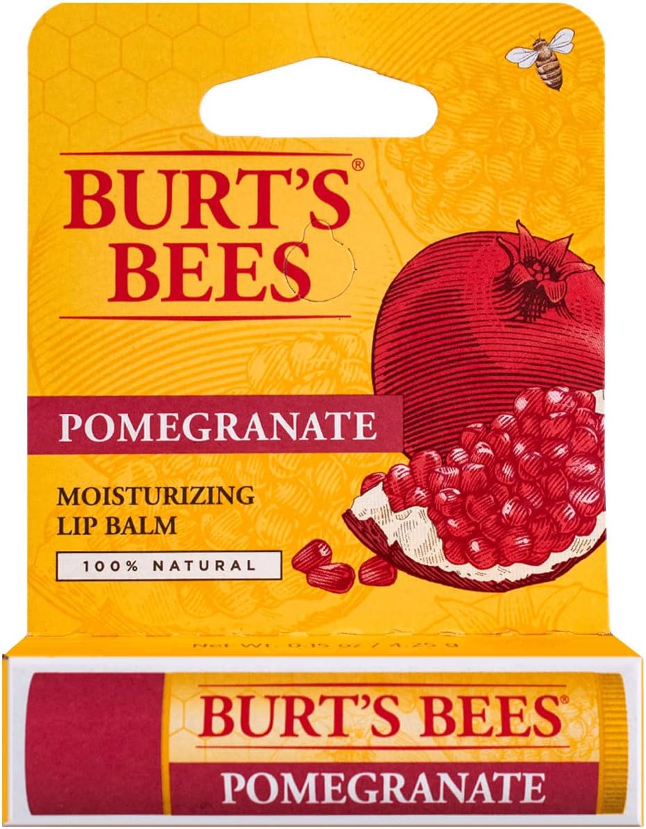 Burt's Bees Lip Balm With Pomegranate Oil , 0.15-Ounce (Pack of 6)