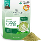 Navitas Organics Instant Matcha Latte Mix – Simple & Convenient Blend For Sweet & Creamy Latte – Mix With Water – Dairy Free & Low Sugar – USDA Organic, Non GMO, Gluten Free (11.1oz. Bag, 35 Servings)