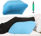 Inflatable Wedge Pillow for Leg Elevation - Leg Support Stool Cushion for Bedridden Elderly Swelling Circulation Pain Relief, 20" x 16" x 10", Set of 1