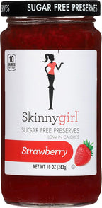 Skinnygirl Sugar Free Kosher Preserves, Strawberry, 10 Ounce