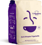 Coffee Bean Direct Dark Ethiopian Yirgacheffe, Whole Bean Coffee, Arabica Coffee, Dark Roast, 5 Pound Bag (Pack of 1)