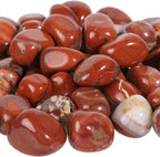 TUMBEELLUWA 1 LB Red Jasper Tumbled Stones Bulk for Crafts Vase Filler Landscape Decor, Natural Healing Crystal for Meditation Witchcraft