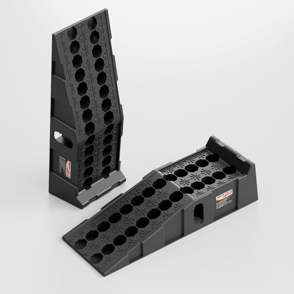 Car Ramps for Oil Changes and Vehicle Lift, 7.1 Inch Lift, 11.1 Inch Wide Tire Heavy Duty Ramps for SUV & Truck, 16,000 lbs Capacity, 2pcs