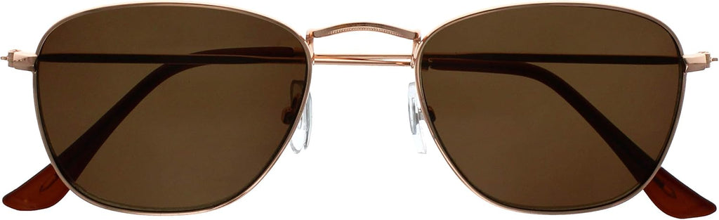 OPULIZE SKY Reading Sunglasses for Women Men,Tinted Lens with UV400 Protection,Scratch Resistant Rectangular frame, Rose Gold +1 (Pack of 1)