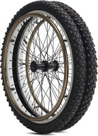 24 Inch Rear Wheel Replacement for Sports Wheelchair, 24 × 1.95 (50-507) Anti-Slip Inflatable Rubber Tires, Aluminum Alloy Spoke Hub