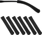 SAMLOO 3 Pairs Eyeglasses Ear Cushions for Glasses Eyeglasses Temple Tips Sleeve Protectors Non-Slip Comfortable Elastic Glasses Ear Cushion Eyeglass Ears Behind Guards Ends Arm Covers (3, Black)