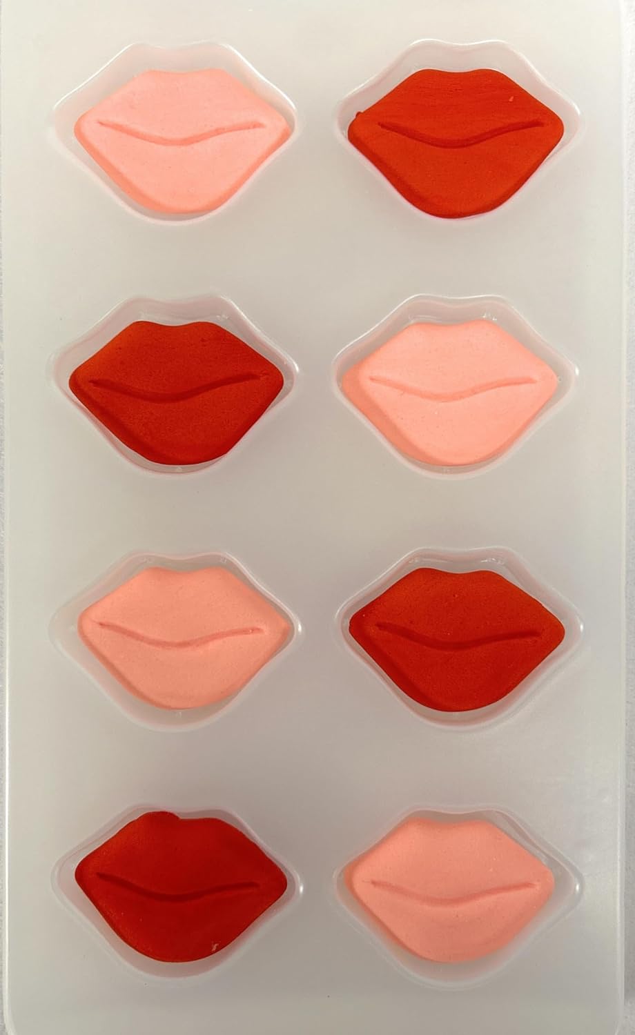 Oasis Supply, Edible Candy Lips for Baking, Valentine and Mother's Day Designs - Gluten Free Toppings - Valentines Cake Decorations 8 Pack