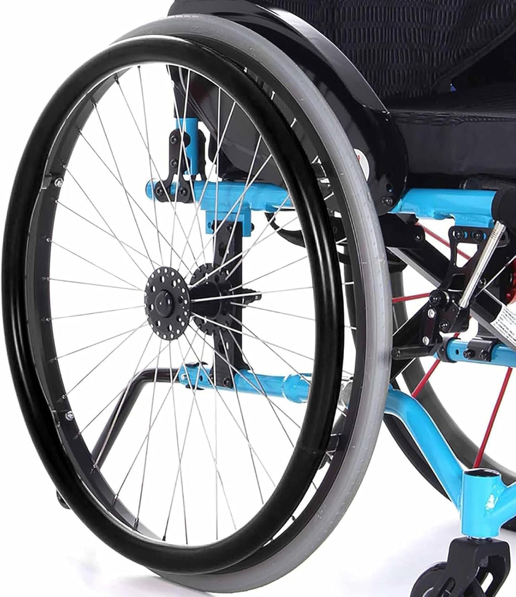 1,24in,20/22/24Inch Wheelchair Push Rim Covers 1 Pair Silicone Wheelchair Hand Push Cover Non-Slip Hand Push Cover Improve Grip and Traction, Easy to Take of and Clean