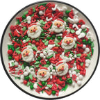 Edible Christmas Candy Sprinkles with 6pcs Santa Claus | Christmas tree Dessert Sprinkle | Snowman Cake Cupcake Toppers | Cookie Decorations | Candy Sprinkles for Xmas Daily Cake Decorating