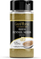 GranAroma Ground Fennel Seeds, Light Anise Flavor, Cooking & Baking (1.4 Ounce)