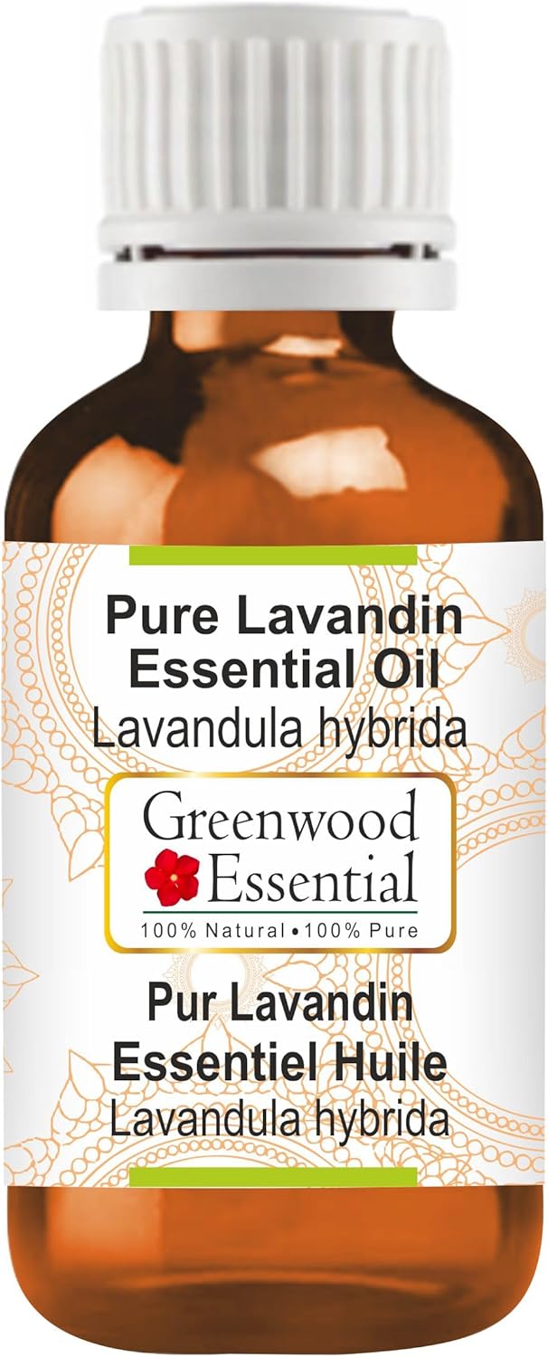 Greenwood Essential Lavandin Essential Oil (Lavandula hybrida) Pure | Non-Sticky | Non-Greasy | Lightweight | Men & Women | All Skin Types | Steam Distilled 15ml (0.50 oz)