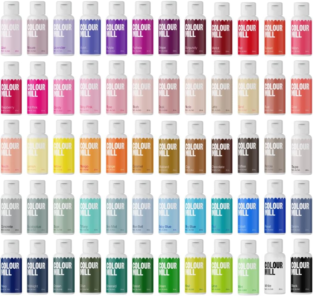 Colour Mill Oil-Based Food Coloring, 20 Milliliters - Complete Collection - All 60 Colors