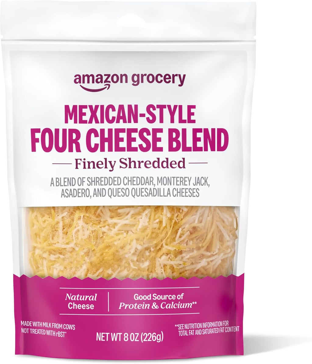 Amazon Grocery, Mexican-Style Four Cheese Blend, 8 Oz