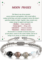 Moon Phase Crystal Healing Bracelet for Women, Natural Stone Beaded Bracelet with Moonstone, Spiritual Bracelets for Intuition, Emotional Balance, Intention Setting, Gifts for Her