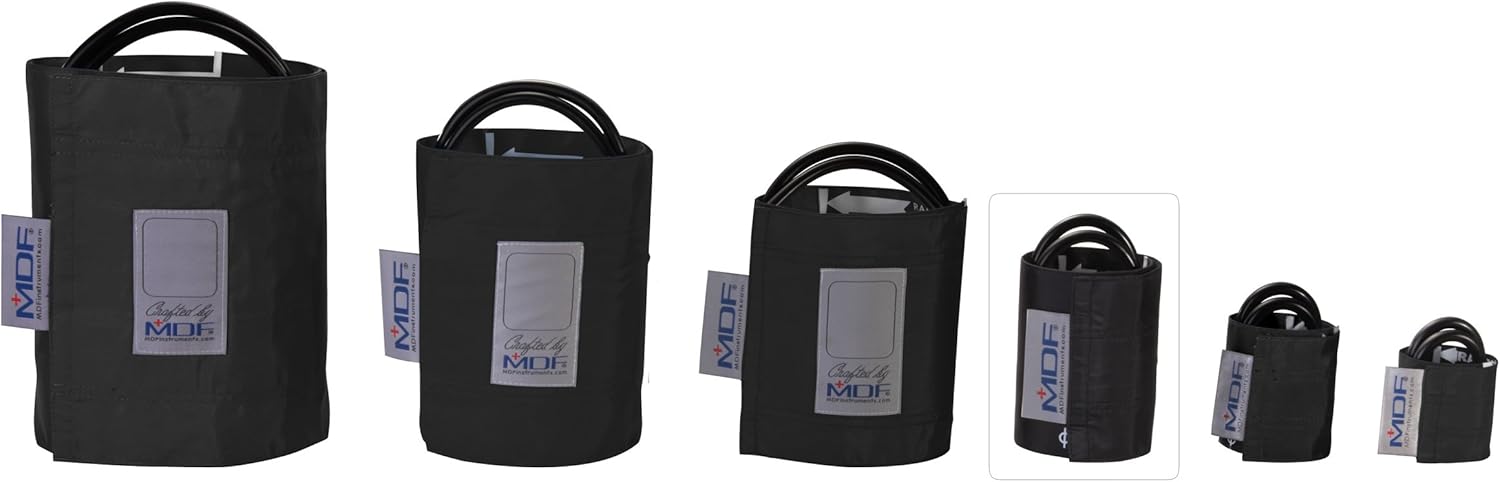MDF Instruments Latex-Free Pediatric Replacement Blood Pressure Monitor Cuff - Double Tube - Black (MDF2030420-11)