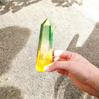 Crystal Stone Natural Quartz Crystal Double Color Wand Tower Presents