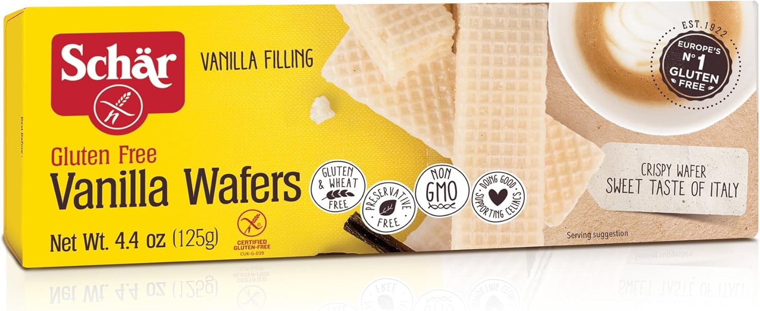 Schar Vanilla Wafers, Gluten Free, 4.4-ounces (Pack of 6)
