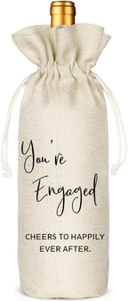 Socive Engagement Wine Bag - You're Engaged, Engagement Gifts for Couples, Personalized Engaged Gift, Bride Gift, Wedding Party Decorations(5SW191011)