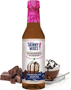 Jordan's Skinny Mixes Syrups Sugar Free Syrup, Chocolate Mocha Syrup, 12.7 oz, Zero Sugar and Zero Calorie Flavoring for Coffee, Protein Shake, Cocktail or Mocktail Drinks and More, Naturally Sweetened Line