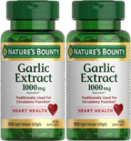 Nature's Bounty Garlic Extract 1000 mg Softgels 100 ea (Pack of 2)