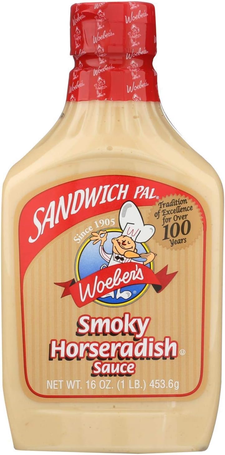 Woebers Smoky Horseradish Sauce, 16 Ounce - 6 per case.