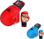 Professional WKF Karate Training Mitts | Karate Gloves with Thumb Elastic/Hook & Loop Closing | Premium Sizing