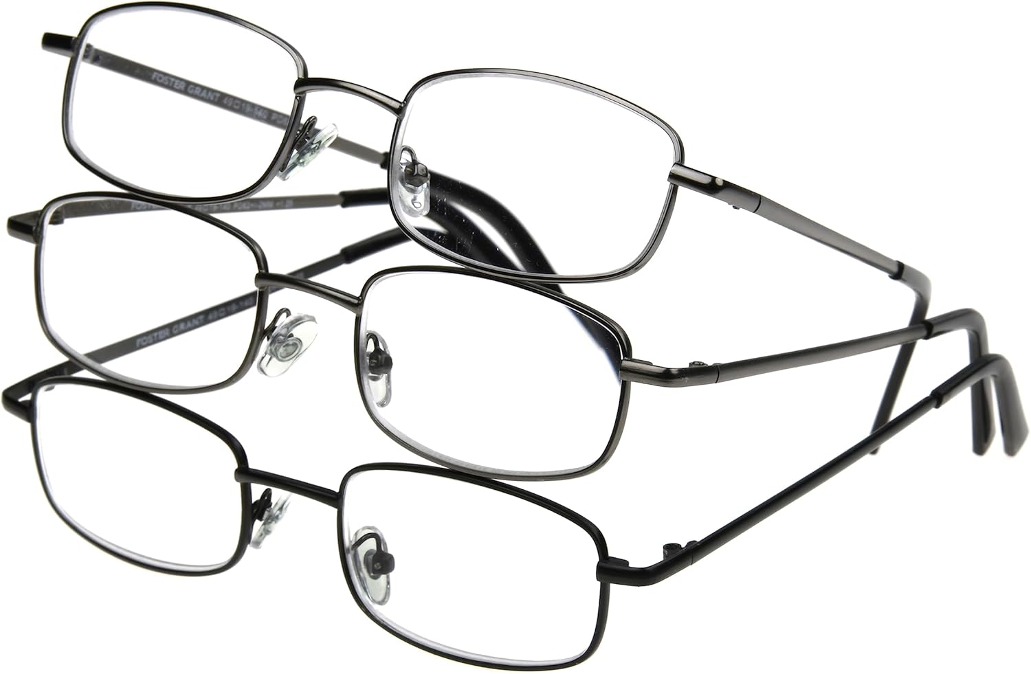 Foster Grant mens Council Rectangular Reading Glasses