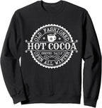 Retro North Pole Old Fashioned Hot Cocoa Coffee Merry Xmas Sweatshirt