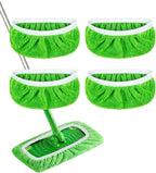 4 PCS Reusable Dry Sweeping Cloths Microfiber Wet Mop Pads Compatible with Mop Replacement Sweeping Mopping pad Refills for Hardwood Surface Floor Cleaning