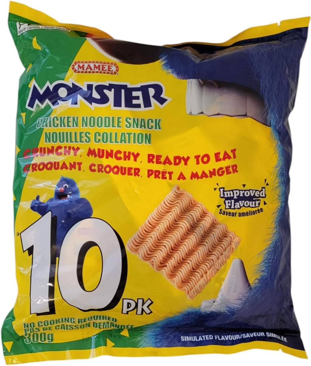 Mamee Monster Snack Noodles 8 Packs x 25g (Chicken)