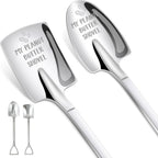 INNObeta Peanut Butter Spoon, 2 Pcs Engraved Ice Cream Shovels, My Peanut Butter Shovel