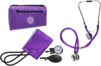 EMI Professional Deluxe Purple Aneroid Sphygmomanometer and Sprague Rappaport Stethoscope Set Kit #330