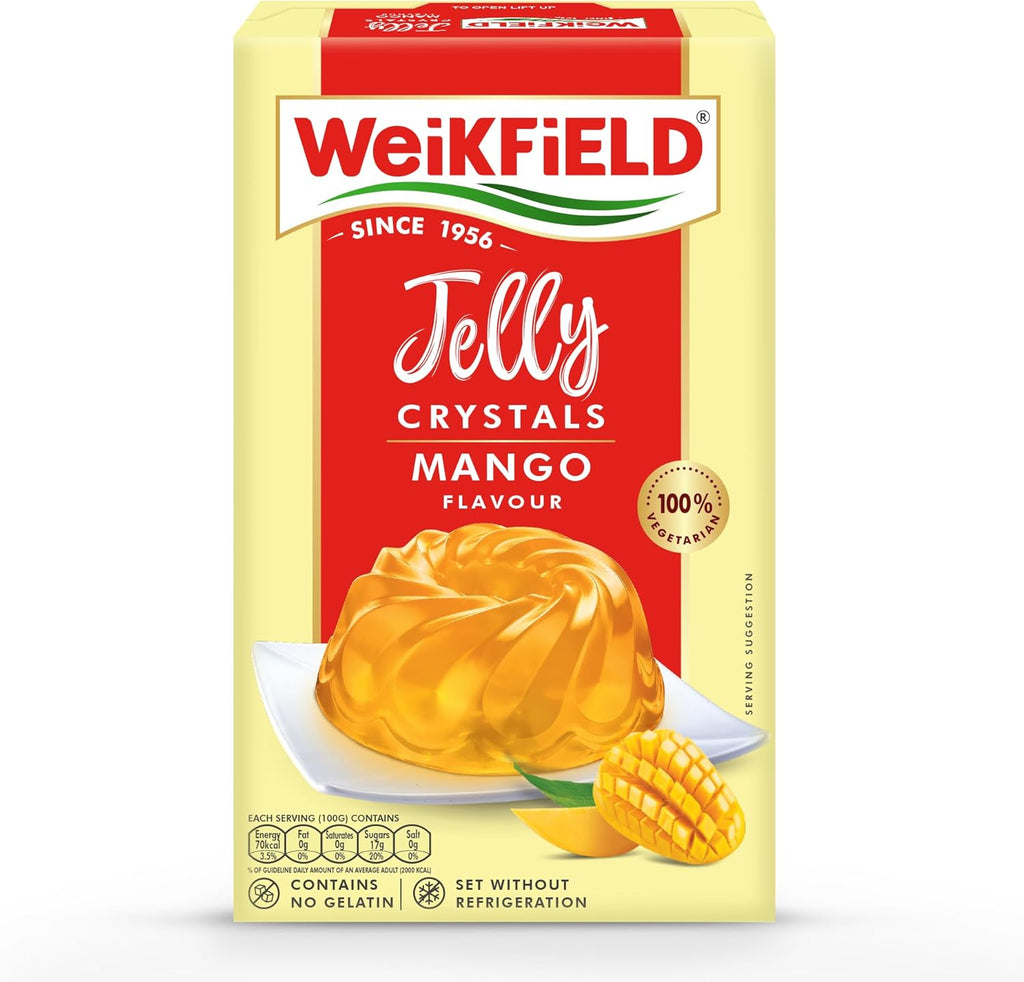 WeiKFiELD Jelly Crystals, Mango, 90g Carton
