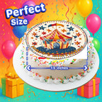 7.5x Inch Edible Cake Toppers – Circus Themed Birthday Party Collection of Edible Cake Decorations