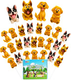 Puppy-Shaped Lollipops Individually Wrapped 24 Count, Human-Grade Pet-Themed Candy For People - Golden Retriever, French Bulldog, Labrador Puppy, German Shepherd Dog - Pet-Shaped Handmade Candy Sucker