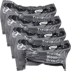 6'' Israeli Bandage 4 Pack, Vacuum Sealed Compression Trauma Dressing, Portable Wound Seal Bandages for Tactical Outdoor Combat Hiking Cycling Travel