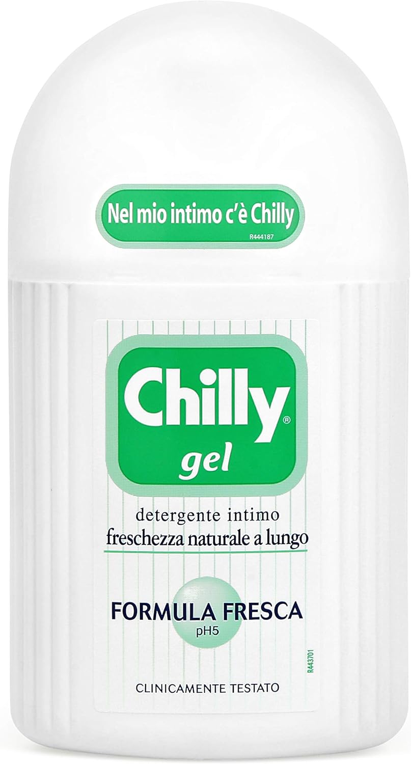 Chilly:"Formula Fresca" ("Fresh Formula") Gel Intimate Cleanser 6.76 Fluid Ounce (200ml) Package [ Italian Import ]